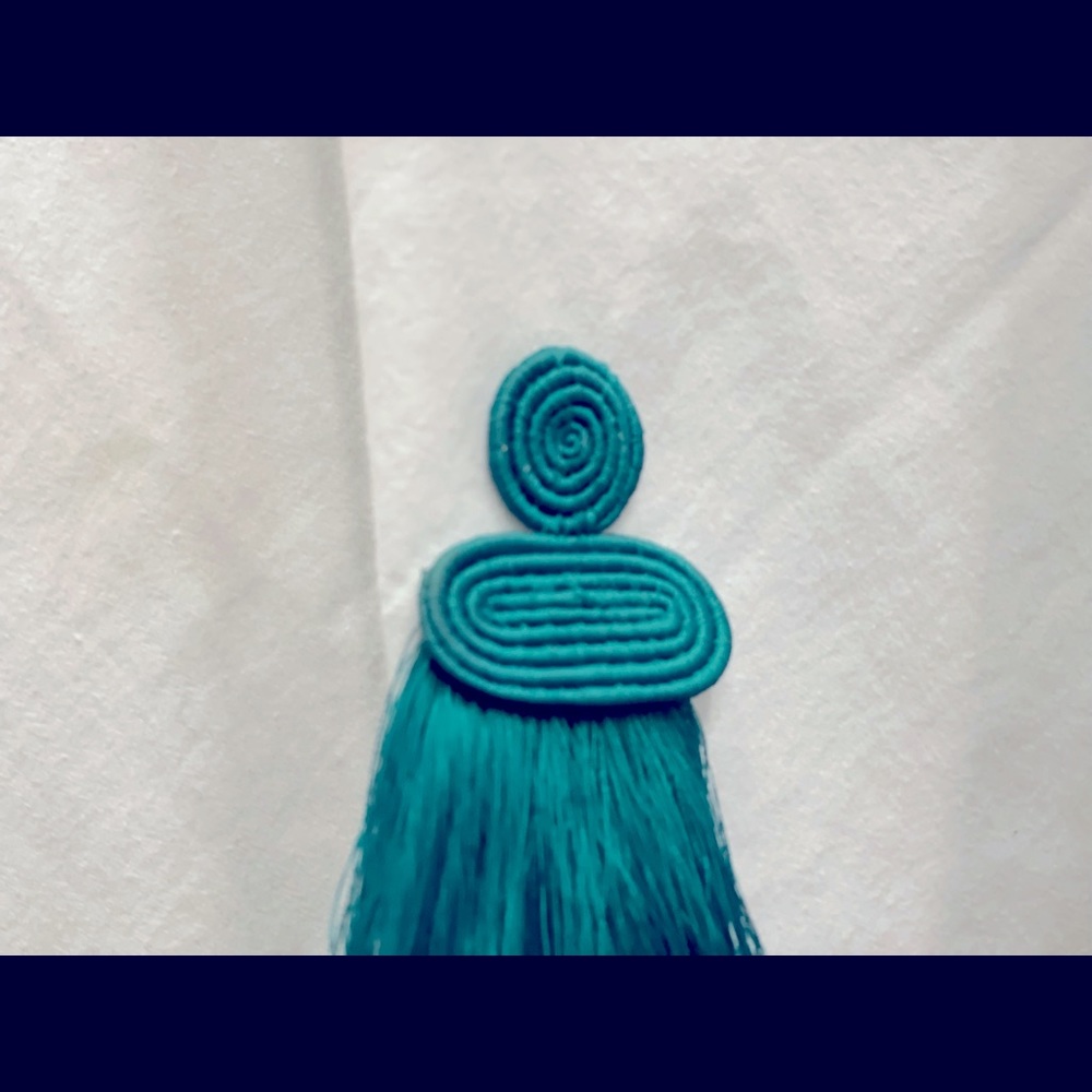 Handmade earrings from Rwanda - green. - Picture 4 of 5